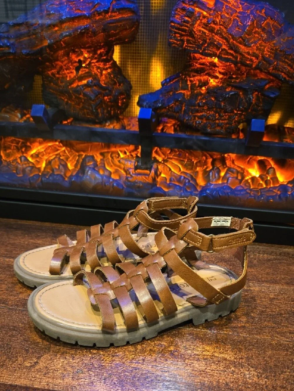 Carter's Brown Strappy Gladiator Sandals for Kids